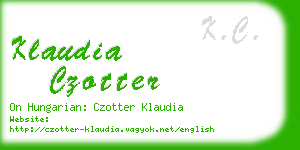 klaudia czotter business card